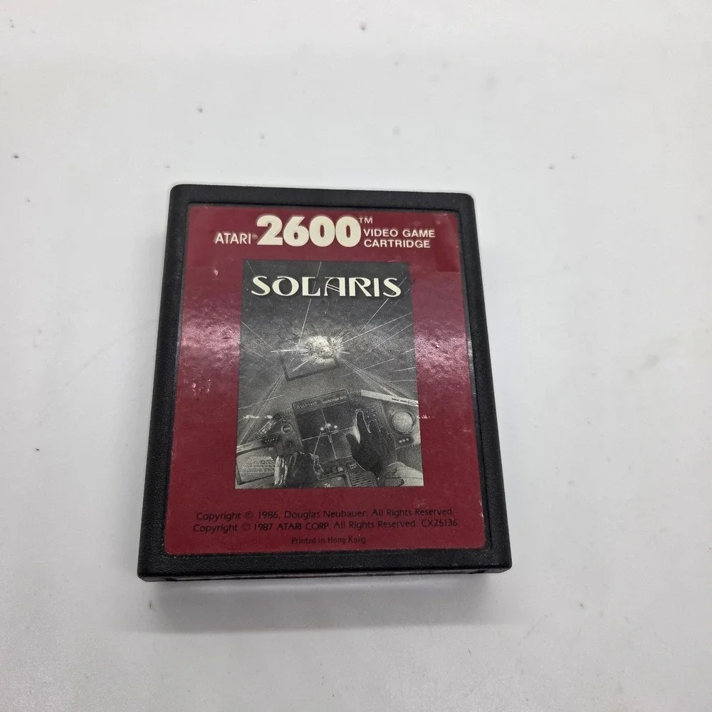 Solaris Atari 2600 Video‎ Game Cartridge 1986 Red Label CX26136 Tested